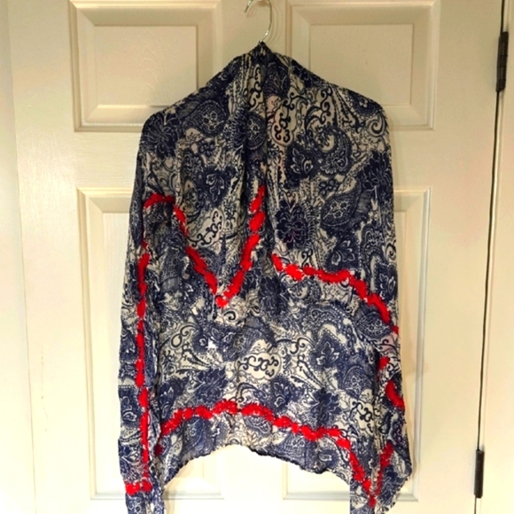 Lucky Brand Navy and Cream Scarf - Picture 10 of 13